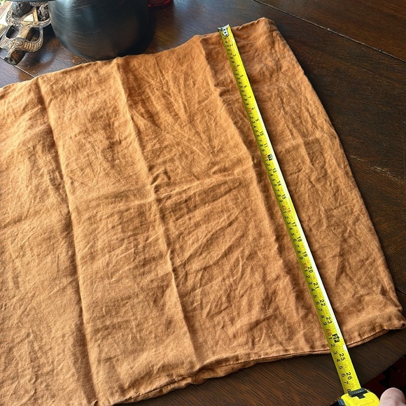 Cultiver Linen Euro Sham/ Pillowcase in gorgeous rich Cedar color. Envelope back - Picture 11 of 16